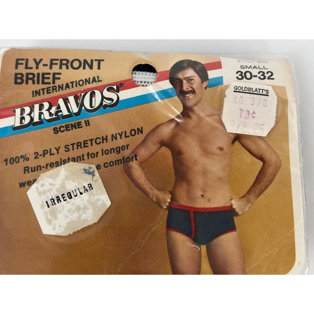 Bravos Scene II Underwear Briefs Bikini Lot Small 30-32 Vintage 70s 3pk NOS